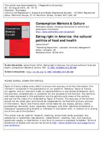This article was downloaded by: [Pepperdine University] On: 22 August 2014, At: 10:12 Publisher: Routledge Informa Ltd Registered in England and Wales Registered Number: Registered office: Mortimer House, 37-41 M