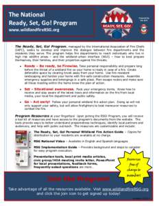 The National Ready, Set, Go! Program Powered by the IAFC