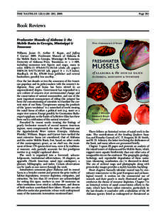 THE NAUTILUS 122(4):261–263, 2008  Page 261 Book Reviews Freshwater Mussels of Alabama & the