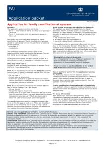 Application for family reunification of spouses