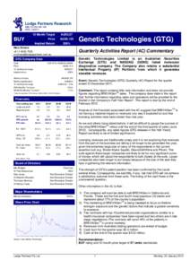 Lodge Partners Research ABN: AFSL: Month Target
