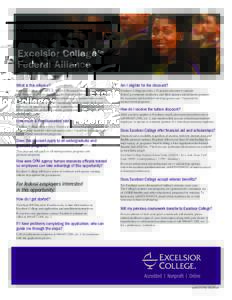 Excelsior College’s Federal Alliance What is this alliance? Am I eligible for the discount?