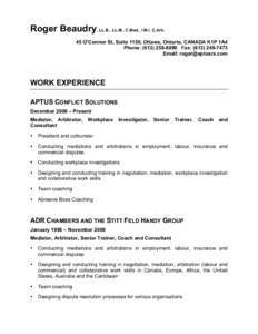 Roger Beaudry English CV[removed]