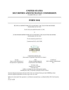 UNITED STATES SECURITIES AND EXCHANGE COMMISSION WASHINGTON, D.C[removed]FORM 10-K  ANNUAL REPORT PURSUANT TO SECTION 13 OR 15(d) OF THE SECURITIES