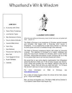 Microsoft Word - Wheatland June 2014 Newsletter.doc