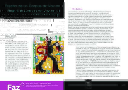 Diseño de un Corpus de Voz en Español para Niños en Edad Escolar con Problemas de Lenguaje Glendy Perera-Góngora y Carlos Miranda-Palma