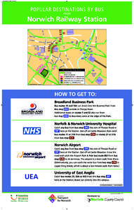 Popular Destinations DR[removed]:59 Page 1  POPULAR DESTINATIONS BY BUS FROM  Norwich Railway Station