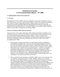 E-Government Status Report - FY 2006