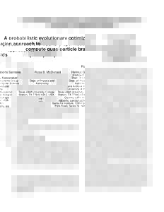 arXiv:1410.0602v1 [quant-ph] 2 OctA probabilistic evolutionary optimization approach to compute quasiparticle braids Roberto Santana