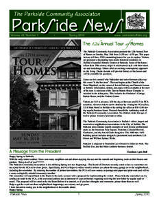 The Parkside Community Associaton  ParkSide NewS Volume 48, Number 1