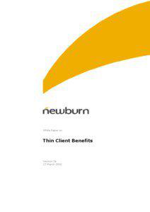 White Paper on  Thin Client Benefits