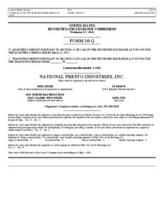 presto132226_10q.htm FORM 10-Q FOR THE QUARTER ENDED MARCH 31, [removed]Q[removed]PROOF 1