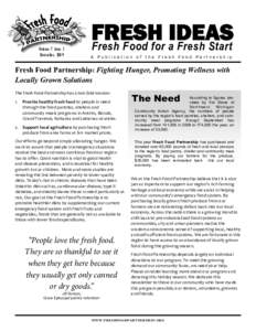 Volume 7 Issue 3 December, 2009 FRESH IDEAS Fresh Food for a Fresh Start