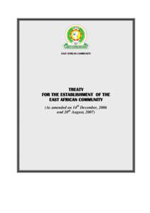 Logo  EAST AFRICAN COMMUNITY TREATY FOR THE ESTABLISHMENT OF THE