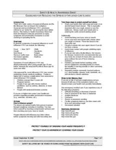 Microsoft Word - Awareness Sheet Influenza-Like Illness.doc