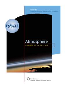 Activity 4 Atmosphere Detective—Scoping out Past Atmospheres Atmosphere CHANGE IS IN THE AIR