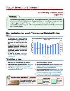 Yukon Bureau of Statistics 2 ÷  9
