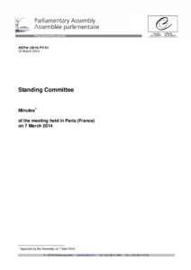 AS/Per[removed]PV[removed]March 2014 Standing Committee  Minutes1