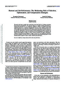 Journal of Occupational Health Psychology 2014, Vol. 19, No. 1, 96 –107 © 2014 American Psychological Association/$12.00 DOI: a0035062