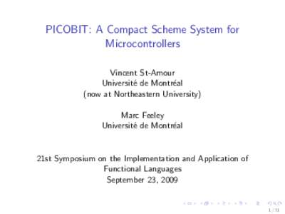 PICOBIT: A Compact Scheme System for Microcontrollers