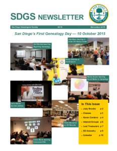 SDGS NEWSLETTER San Diego Genealogical Society November:10