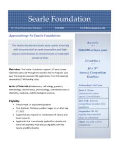 Searle Foundation UC Irvine Foundation Relations  