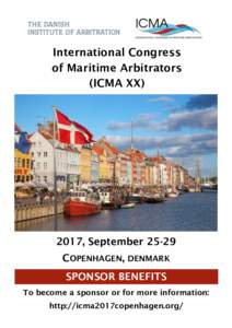 International Congress of Maritime Arbitrators (ICMA XX) 2017, SeptemberCOPENHAGEN,