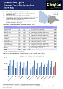 Electricity Price Update Powercor Energy Distribution Zone March 2012  