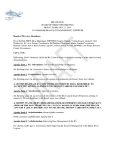Parliamentary procedure / Structure / Business / Meetings / Law / Agenda / Management / Public comment / St. Johns River Water Management District / Board of directors