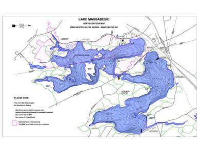 Lake Massabesic Depth Contour Map 2003