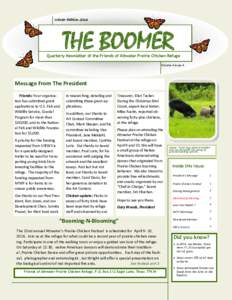Winter EditionTHE BOOMER Quarterly Newsletter of the Friends of Attwater Prairie Chicken Refuge Volume 4 issue 4