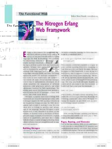 The Functional Web  Editor: Steve Vinoski •  The Nitrogen Erlang Web Framework