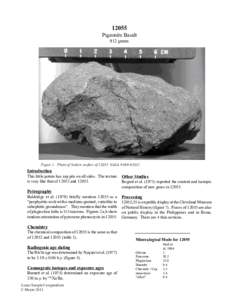 12055 Pigeonite Basalt 912 grams Figure 1: Photo of broken surface ofNASA # S69-61032