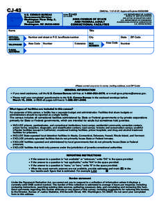 2005 Census of State and Federal Adult Correctional Facilities questionnaire