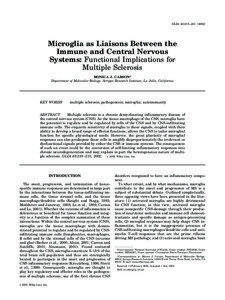 GLIA 40:218 –[removed]Microglia as Liaisons Between the