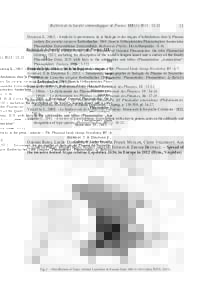 Bulletin de la Société entomologique de France,  : Delfosse E., 2003. – Etude de la provenance, de la biologie et des risques d’hybridations chez le Phasme coriace Eurycantha coriacea Redtenba