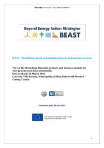 Microsoft Word - D 3.2 Workshop report on Bankable Projects and Business models _ UNIZAG FSB v.final