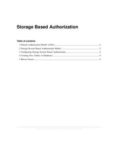 Storage Based Authorization