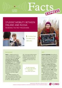 NUMBER 6B/2013 Student mobility between Finland and Russia: reviewing the FIRST programme