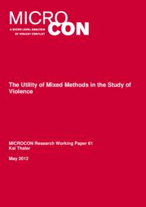 The Utility of Mixed Methods in the Study of Violence