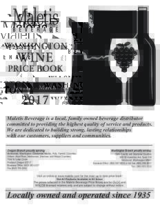 WASHINGTON  WINE PRICE BOOK January - March