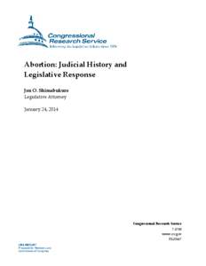 Abortion: Judicial History and Legislative Response