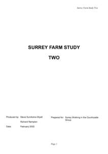 Surrey Farm Study Two  SURREY FARM STUDY TWO  Produced by: Steve Sumitomo-Wyatt