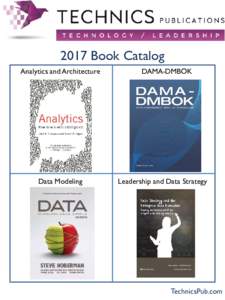 2017 Book Catalog Analytics and Architecture Data Modeling  DAMA-DMBOK