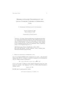 1  Documenta Math. Hirzebruch-Mumford Proportionality and Locally Symmetric Varieties of Orthogonal
