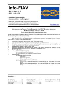 Info-FIAV No. 35, July 2013 ISSNFédération internationale des associations vexillologiques Federación Internacional de Asociaciones Vexilológicas