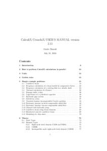 CalculiX CrunchiX USER’S MANUAL version 2.11 Guido Dhondt July 31, 2016  Contents