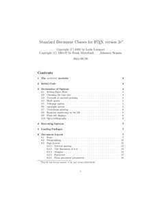 Standard Document Classes for LATEX version 2e∗ Copyright (C[removed]by Leslie Lamport Copyright (C[removed]by Frank Mittelbach Johannes Braams[removed]