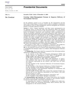 [removed]Presidential Documents Federal Register Vol. 74, No. 238
