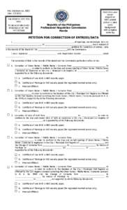 PRC SRB Form NoRevThis FORM IS NOT FOR SALE TO BE ACCOMPLISHED PERSONALLY BY THE